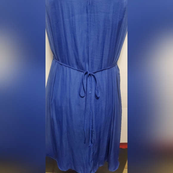 Loft Royal Blue Mini Dress with Waist Tie Size XSMALL - Picture 5 of 5